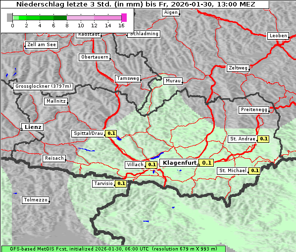 Niederschlag, 30. 1. 2026