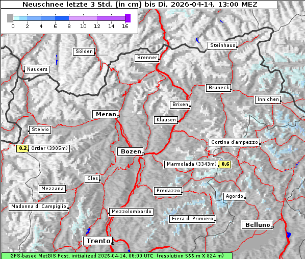 Neuschnee, 14. 4. 2026