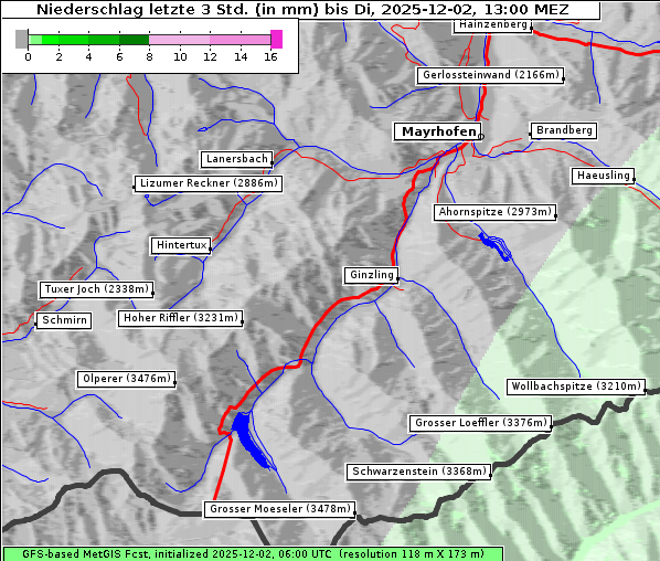 Niederschlag, 2. 12. 2025