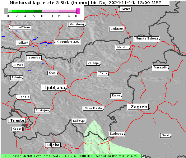 Niederschlag, 14. 11. 2024