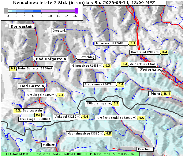 Neuschnee, 14. 3. 2026