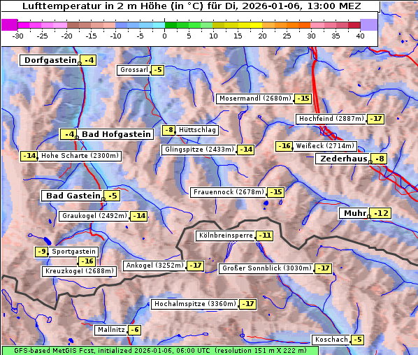 Temperatur, 6. 1. 2026