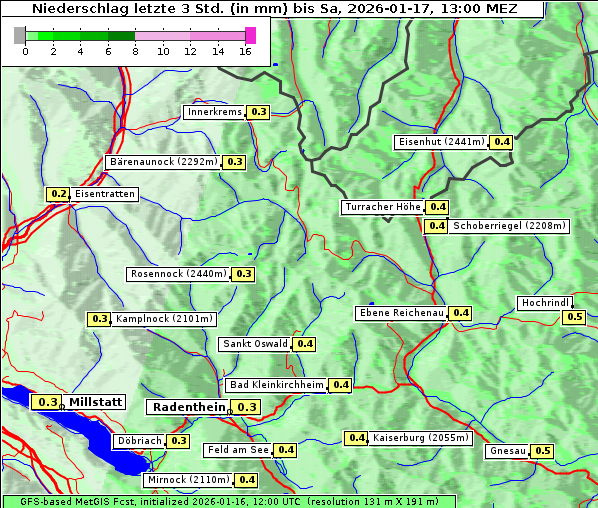 Niederschlag, 17. 1. 2026