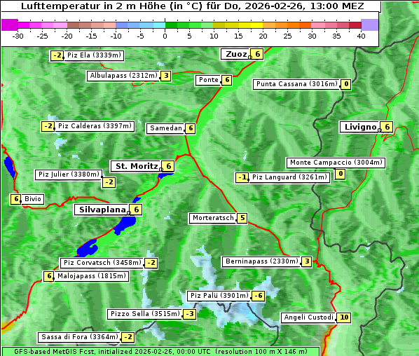 Temperatur, 26. 2. 2026