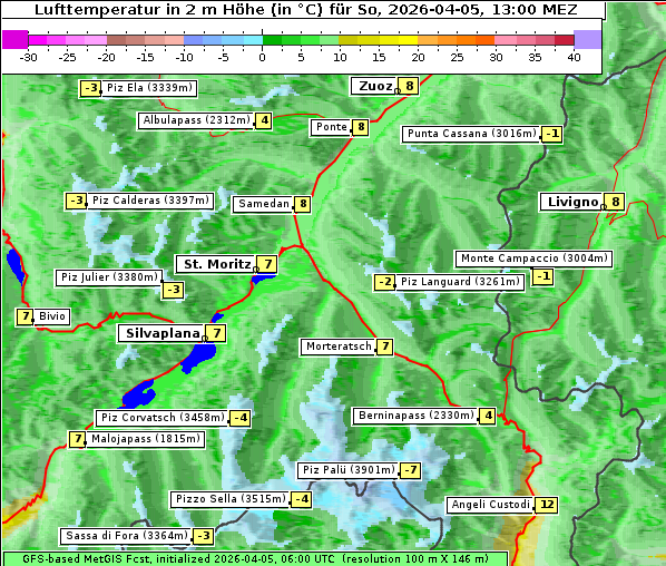 Temperatur, 5. 4. 2026