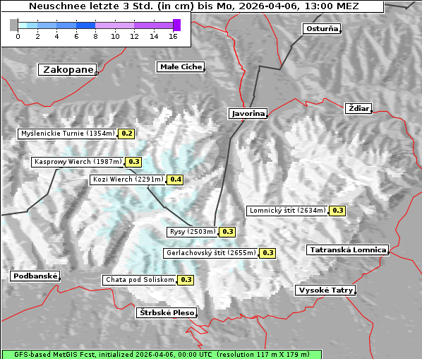Neuschnee, 6. 4. 2026