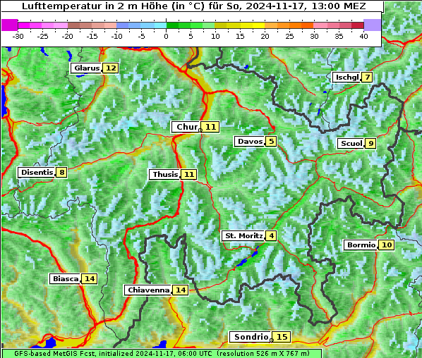 Temperatur, 17. 11. 2024