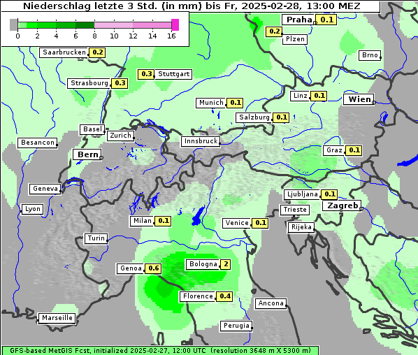 Niederschlag, 28. 2. 2025