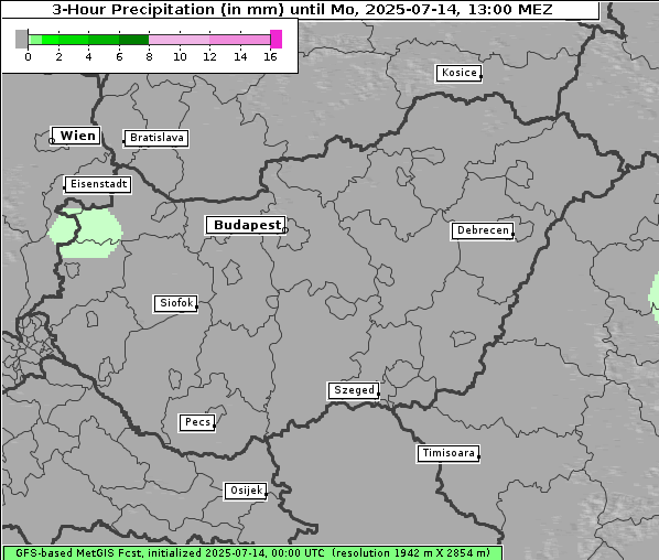 Niederschlag, 14. 7. 2025