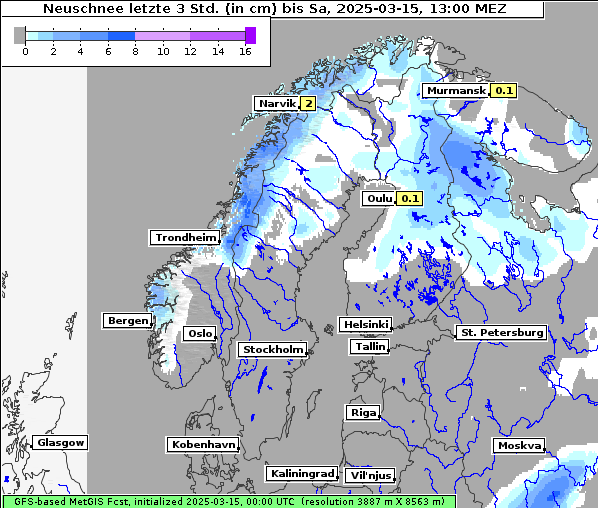 Neuschnee, 15. 3. 2025