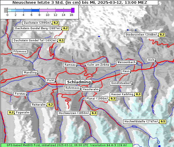 Neuschnee, 12. 3. 2025