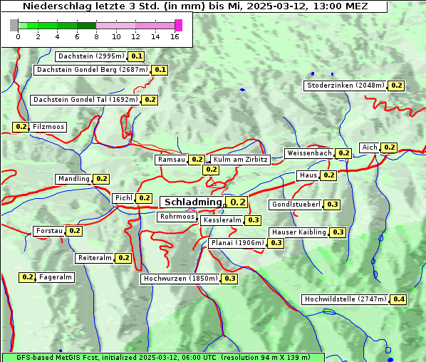 Niederschlag, 12. 3. 2025