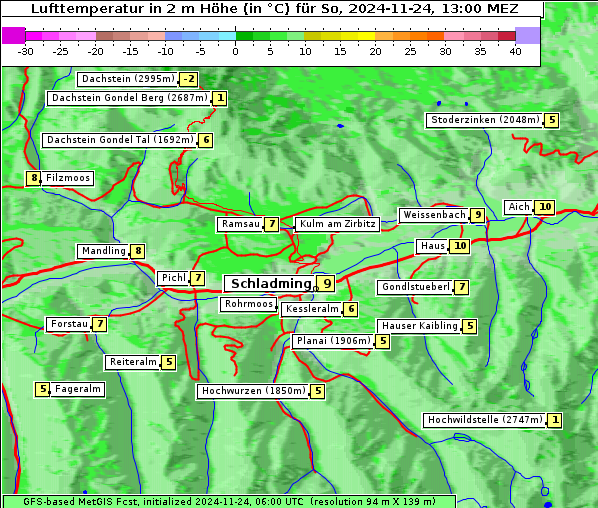 Temperatur, 24. 11. 2024