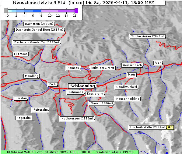 Neuschnee, 11. 4. 2026