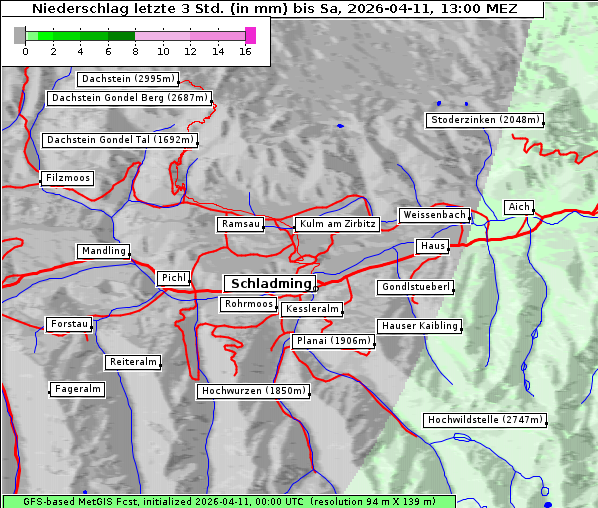 Niederschlag, 11. 4. 2026