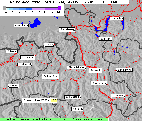 Neuschnee, 1. 5. 2025