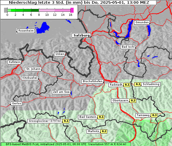 Niederschlag, 1. 5. 2025