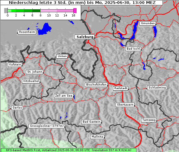 Niederschlag, 30. 6. 2025