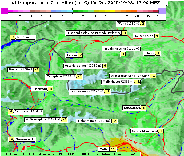 Temperatur, 23. 10. 2025