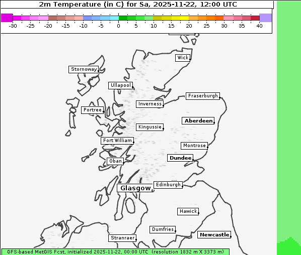 Temperatur, 22. 11. 2025