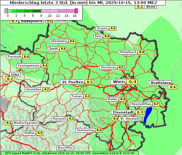 Niederschlag, 15. 10. 2025