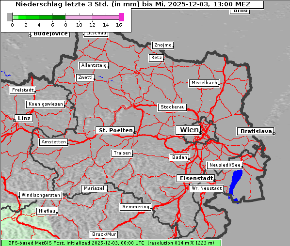 Niederschlag, 3. 12. 2025