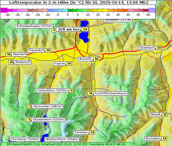 Temperatur, 14. 10. 2025