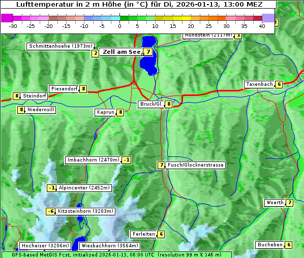 Temperatur, 13. 1. 2026