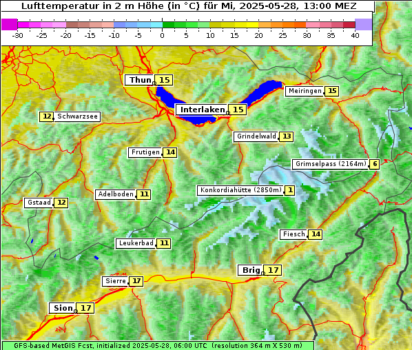 Temperatur, 28. 5. 2025