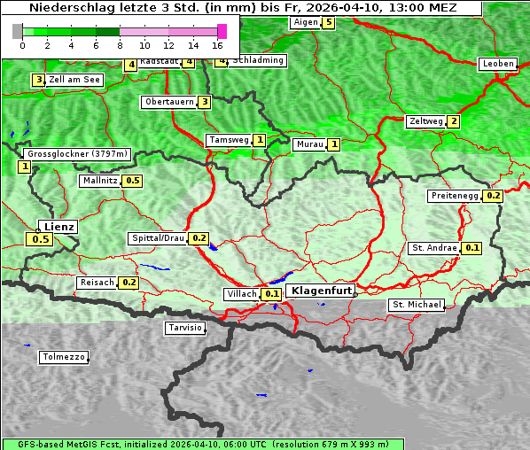 Niederschlag, 10. 4. 2026