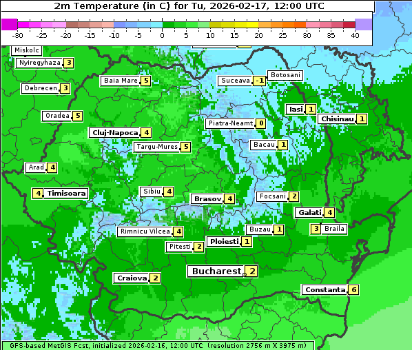 Temperatur, 17. 2. 2026
