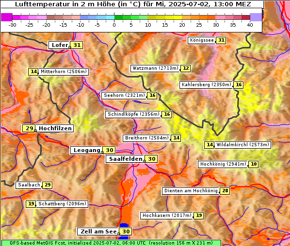 Temperatur, 2. 7. 2025