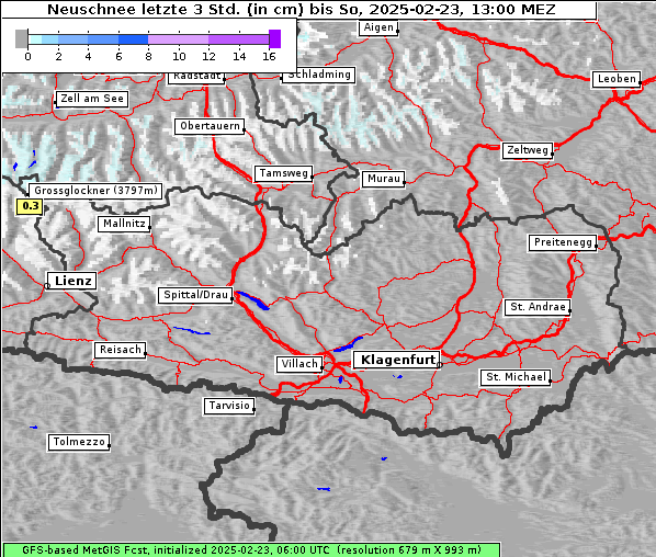 Neuschnee, 23. 2. 2025