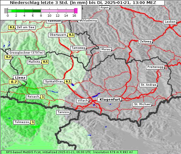 Niederschlag, 21. 1. 2025