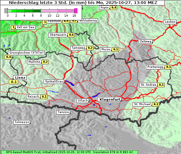 Niederschlag, 27. 10. 2025