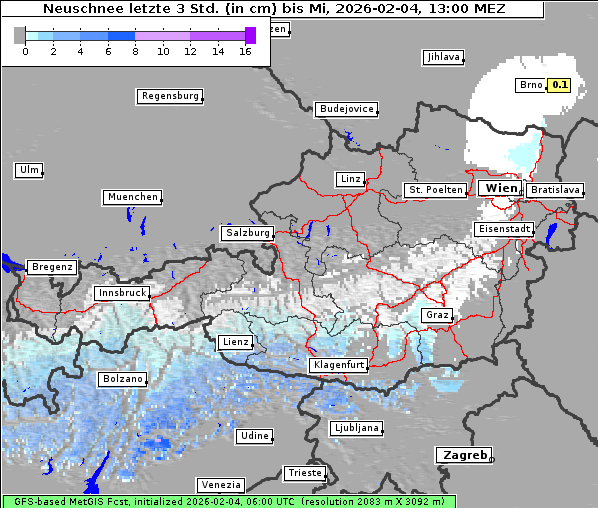 Neuschnee, 4. 2. 2026