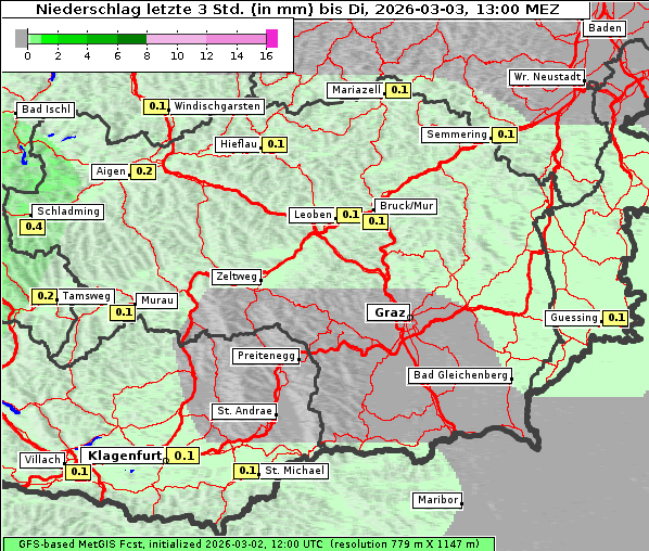 Niederschlag, 3. 3. 2026