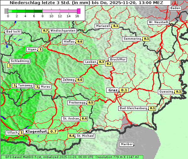 Niederschlag, 20. 11. 2025