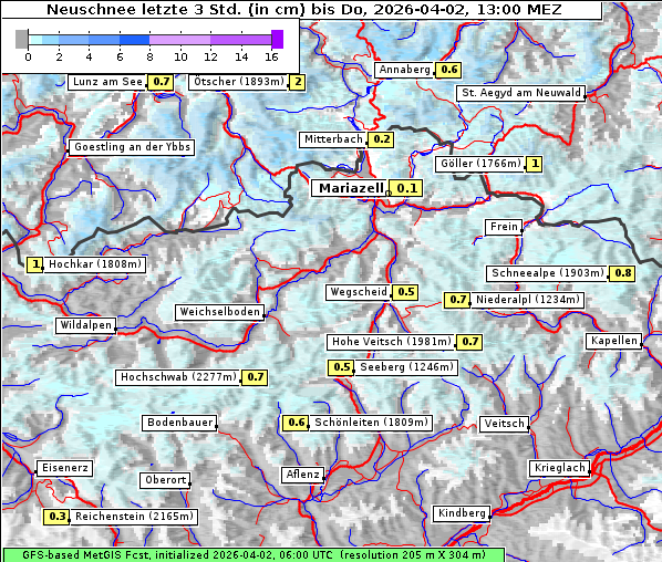 Neuschnee, 2. 4. 2026