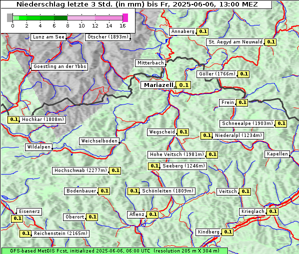 Niederschlag, 6. 6. 2025