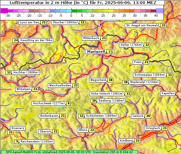 Temperatur, 6. 6. 2025