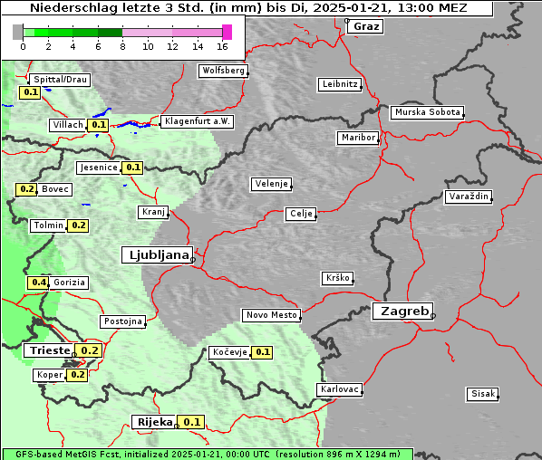 Niederschlag, 21. 1. 2025