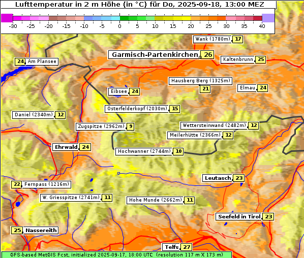 Temperatur, 18. 9. 2025