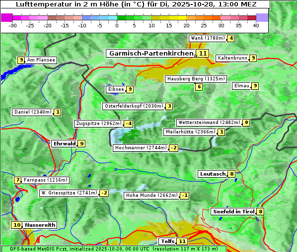 Temperatur, 28. 10. 2025