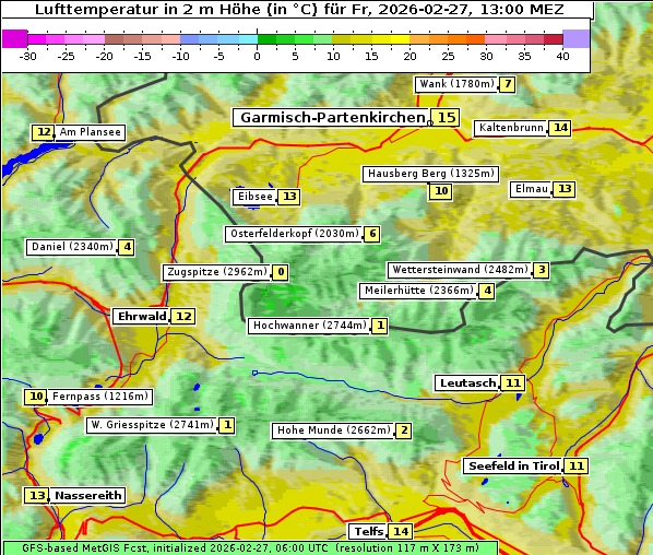 Temperatur, 27. 2. 2026