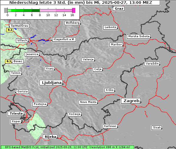 Niederschlag, 27. 8. 2025