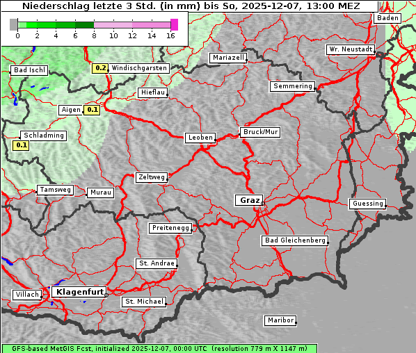 Niederschlag, 7. 12. 2025