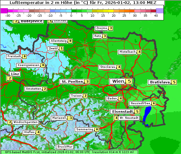 Temperatur, 2. 1. 2026
