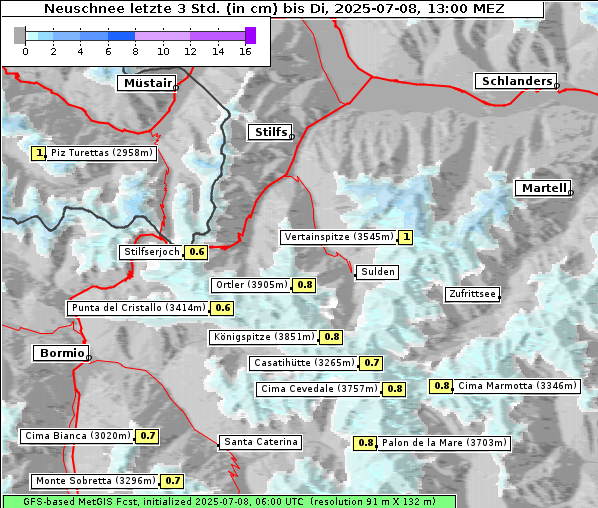 Neuschnee, 8. 7. 2025