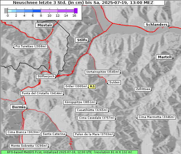 Neuschnee, 19. 7. 2025